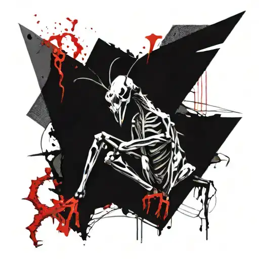 devil mantis tattoo design idea