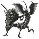 devil mantis tattoo design idea