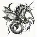 devil mantis tattoo design idea