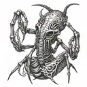 devil mantis tattoo design idea