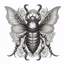 devil insect tattoo design idea