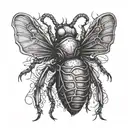 devil insect tattoo design idea
