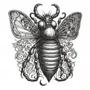 devil insect tattoo design idea