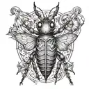 devil insect tattoo design idea