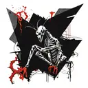 devil mantis tattoo design idea