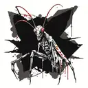 devil mantis tattoo design idea