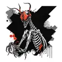 devil mantis tattoo design idea