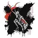 devil mantis tattoo design idea