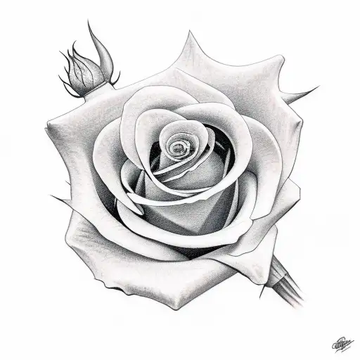 Car and rose tattoo design idea