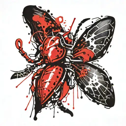 street hornets fleur de lis tattoo design idea