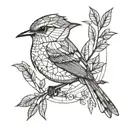 wren tattoo design idea