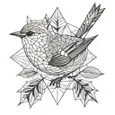 wren tattoo design idea