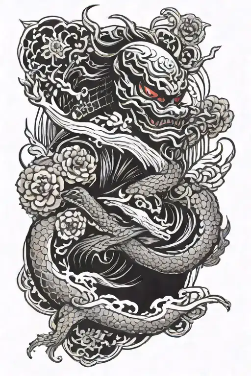 comic book style illustration tattoo design idea