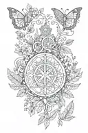 hippie nature tattoo design idea