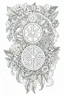 hippie nature tattoo design idea