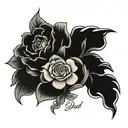 mum and dad memorial tattoo design idea