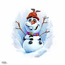 olaf tattoo design idea