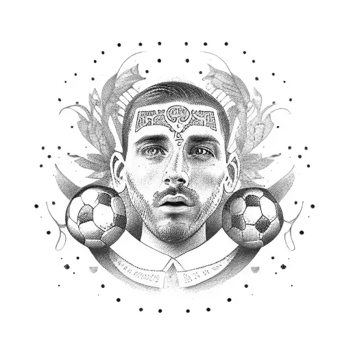 familia, amigos , amor propio y futbol tattoo design idea