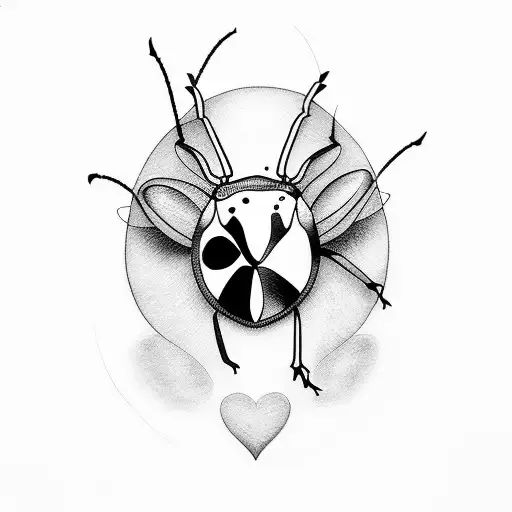 ladybug with the name Grace  tattoo design idea