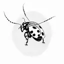 ladybug with the name Grace  tattoo design idea