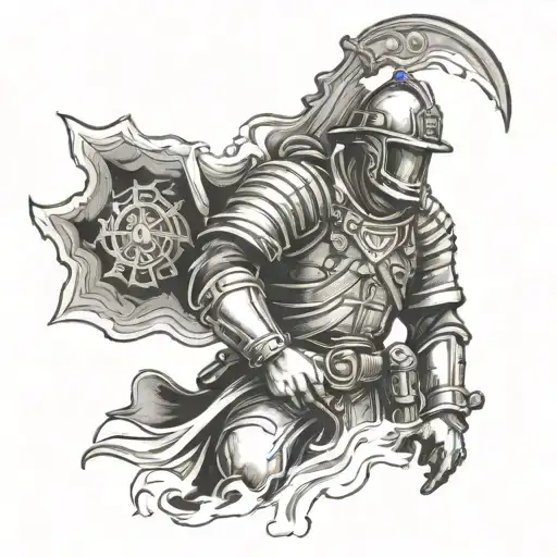 saint Florian firefighter tattoo design idea