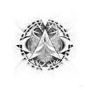 Phoenix with sacred geometry tattoo design idea