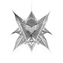 Phoenix with sacred geometry tattoo design idea