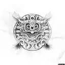 mayan feathered serpent tattoo design idea