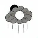 rain cloud with a sunny sun behind it tattoo design idea