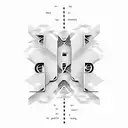 "KNOW PAIN" in typewriter font going vertically with lighting going throughout the letters tattoo design idea