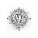 "KNOW PAIN" in typewriter font going vertically with lighting going throughout the letters tattoo design idea