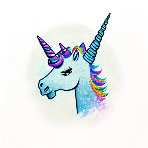 Unicorn commando tattoo design idea