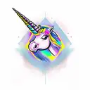 Unicorn commando tattoo design idea