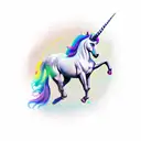 Unicorn commando tattoo design idea