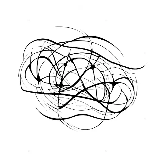 Abstract sound waves emanating from a subwoofer tattoo design idea