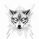 three eyed space wolf tattoo design idea