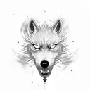 three eyed space wolf tattoo design idea