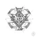 badass ohm's law triangle mnemonic device tattoo design idea