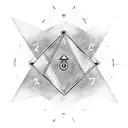badass ohm's law triangle mnemonic device tattoo design idea