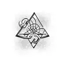 ohm's law triangle mnemonic device tattoo design idea