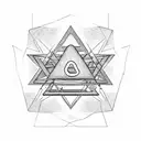 ohm's law triangle mnemonic device tattoo design idea