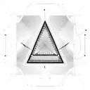 ohm's law triangle mnemonic device tattoo design idea