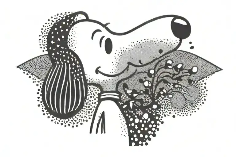 Snoopy tattoo design idea