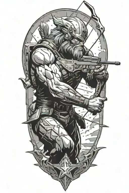 orion the hunter aiming a bow  tattoo design idea
