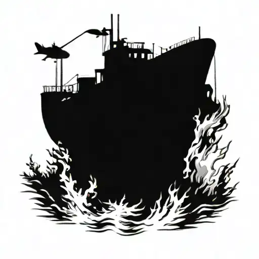 p-3 hunting a submarine tattoo design idea