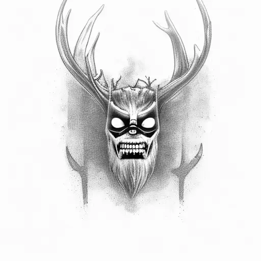 wendigo tattoo design idea