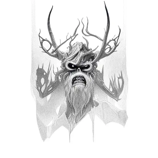 wendigo tattoo design idea