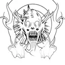 wendigo tattoo design idea