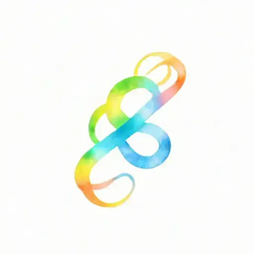 autism with infinity symbol with rainbow colors  tattoo design idea