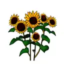 Sunflower tattoo design idea